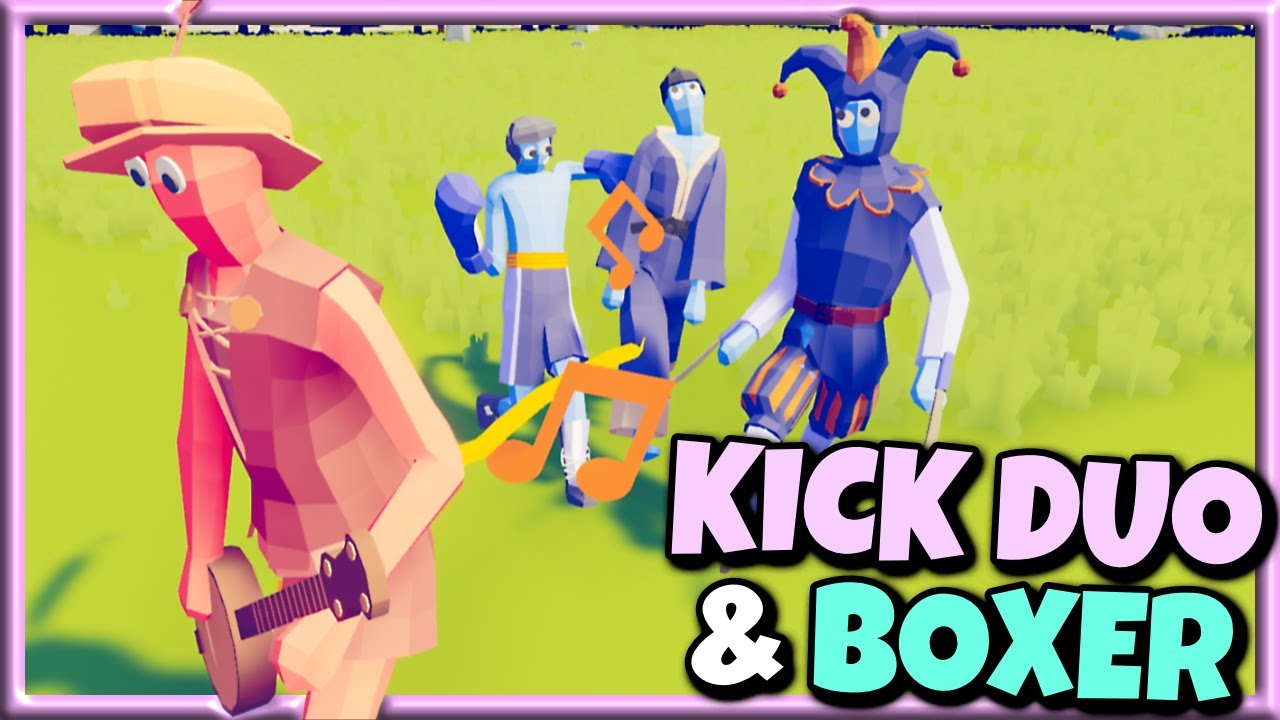 Kick Duo + Boxer! Taekwondo, Jester and Boxer vs Every faction - TABS Gameplay Unit Creator Update