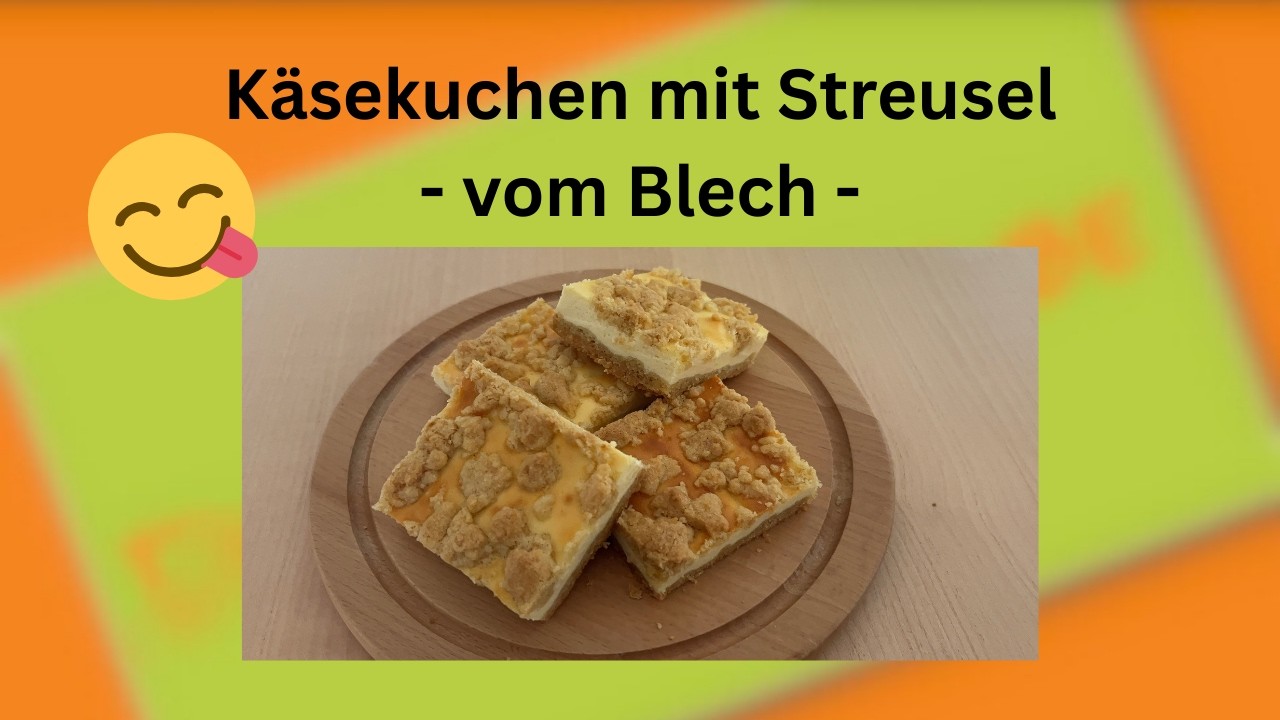 Käsekuchen mit Streusel vom Blech