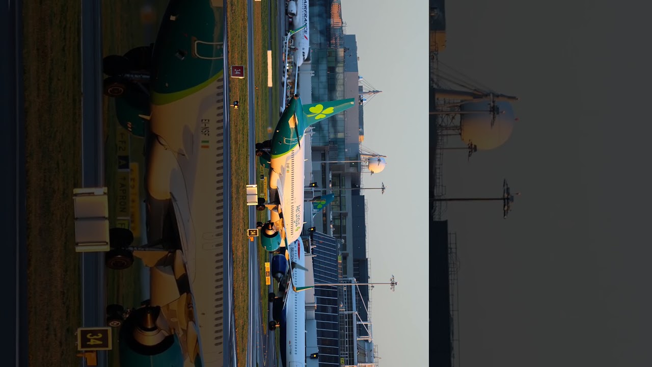 Прекрасное зимнее солнце 🌅 Aer Lingus A320 Такси 