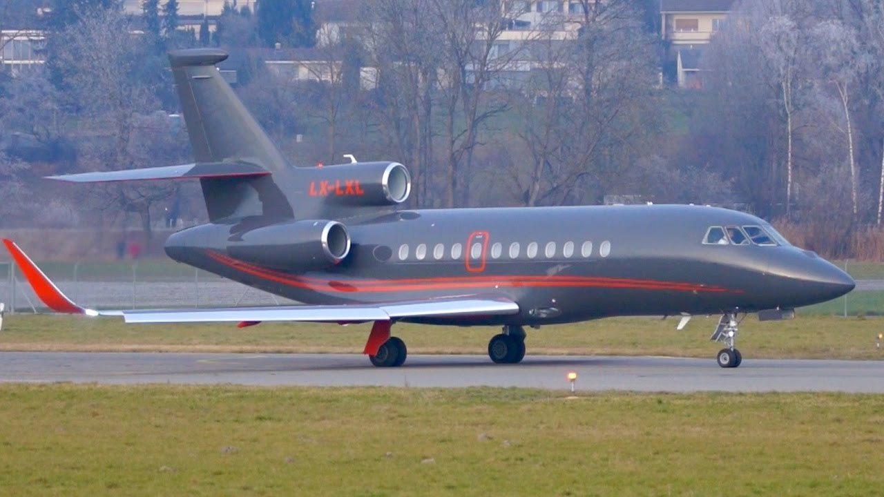 Dassault Falcon 900LX LX-LXL Take-Off at Bern