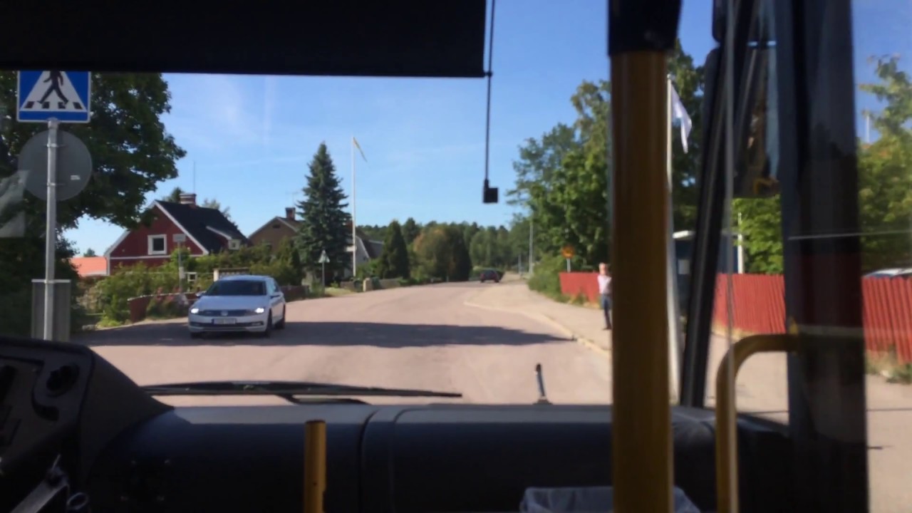 Bus ride line Brukslinjen from Kolbäck jvstn to Näs, Ågatan.