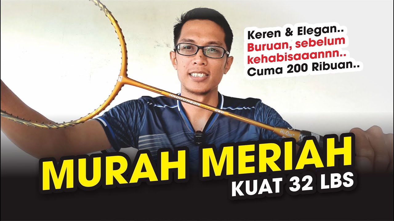 MURAH, TAPI MEWAH!! Raket 200 Ribuan Shaft Medium Stiff!! Unboxing Raket Hiqua Andromeda