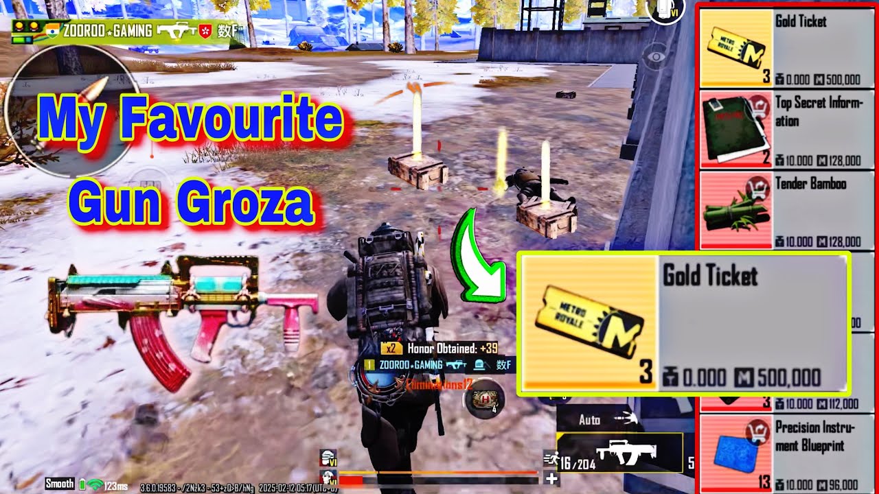 Groza King 👑 3 Gold Ticket From Squad Hard Fight Solo Cs Squad - Metro Royale Pubg