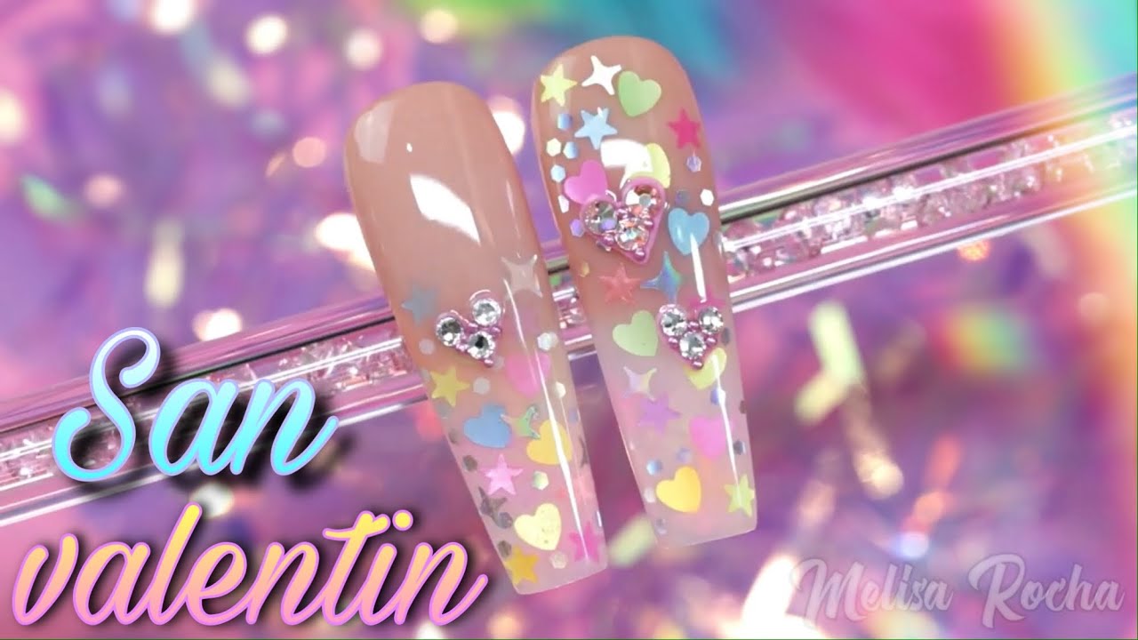 Uñas de COLORES para SAN VALENTÍN 💅🏻🦄🌈✨💖