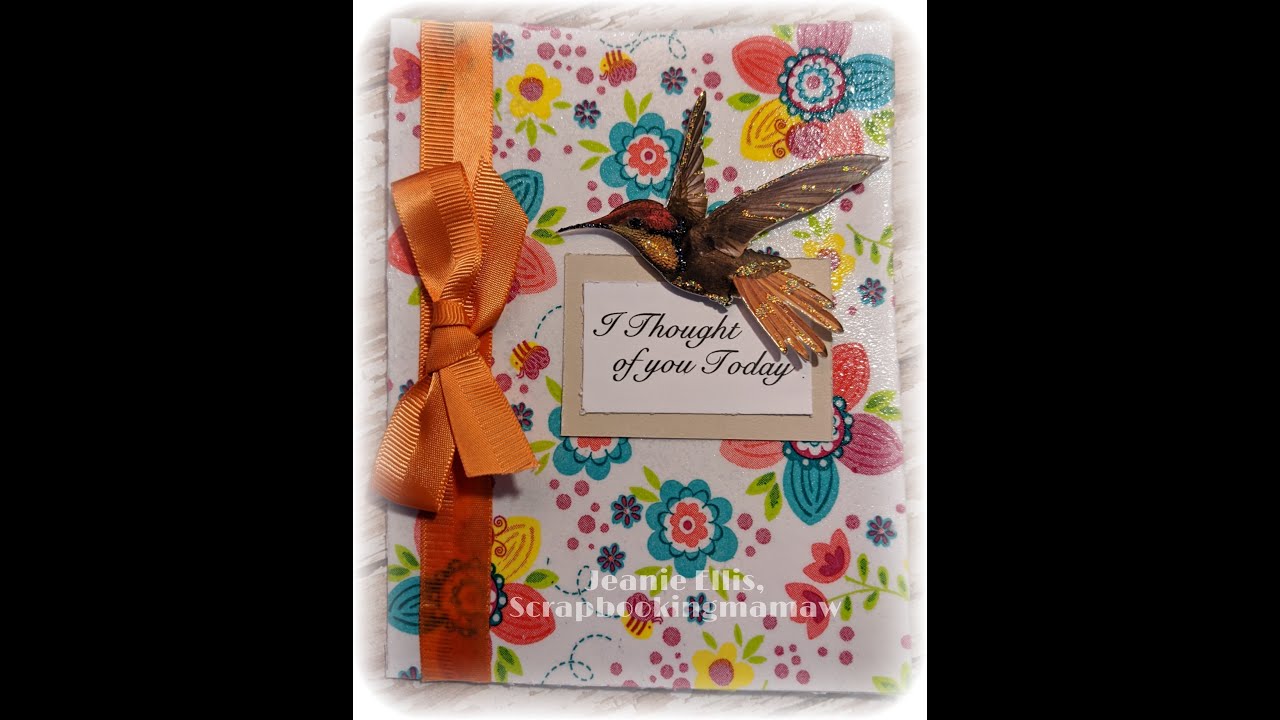 Napkin Card using Press n Seal Wrap