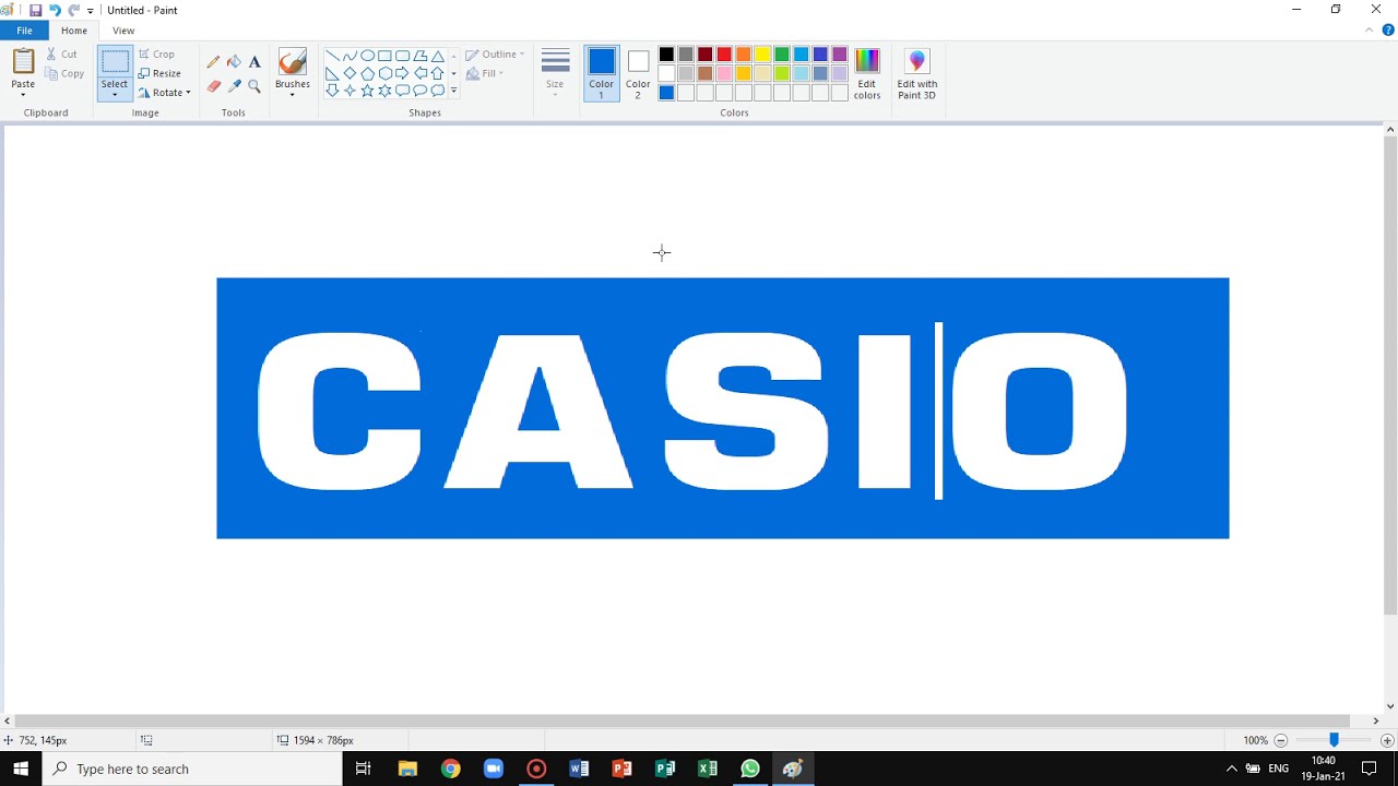 Draw Casio logo easily.