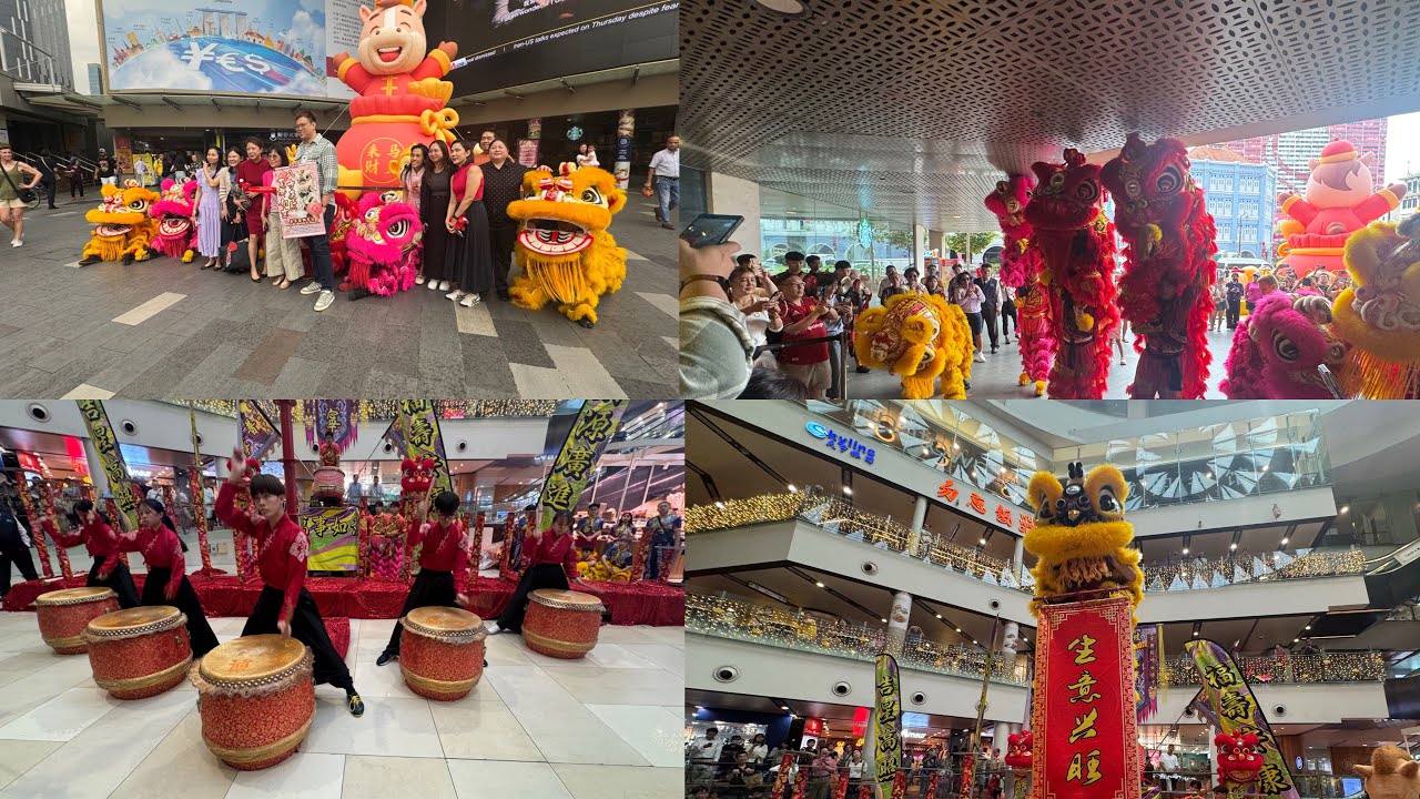 普宁醒狮学院 & 騰勇關聖宫龍獅團 Pho Leng & Teng Yong KSK Lion Dance Performance at Chinatown Point  23 Feb 2026