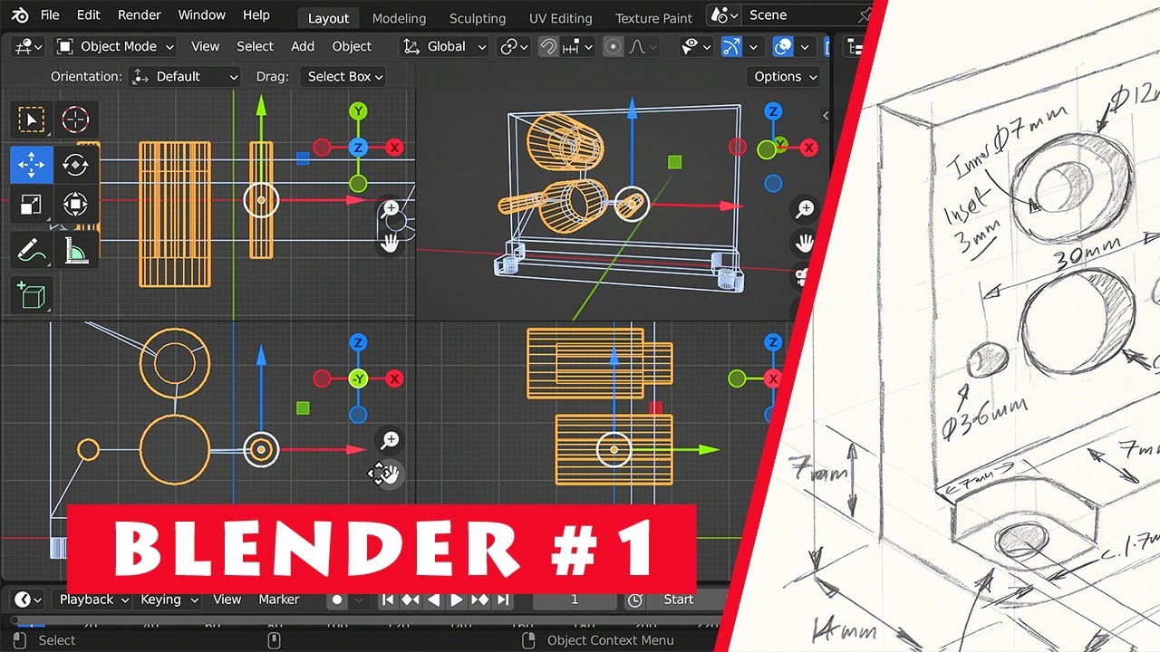 Blender Modeling Introduction: How to create 3D objects