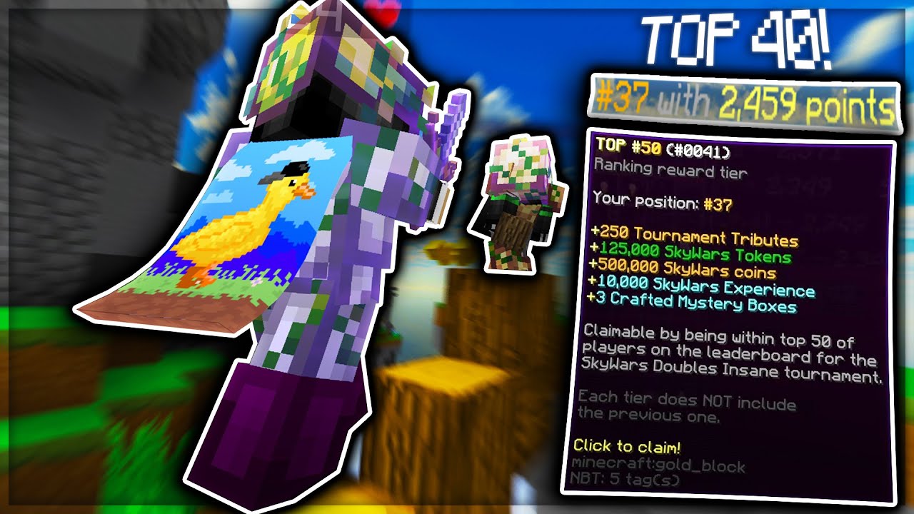Getting TOP #40 In Hypixel Teams Skywars Tournament!