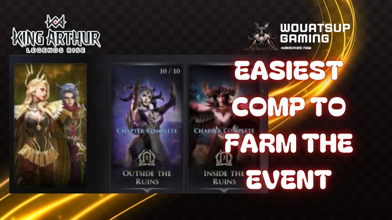 KING ARTHUR: LEGENDS RISE : EASIEST COMP AND STAGE TO FARM DURING THE CHARLOTTE DONJON EVENT