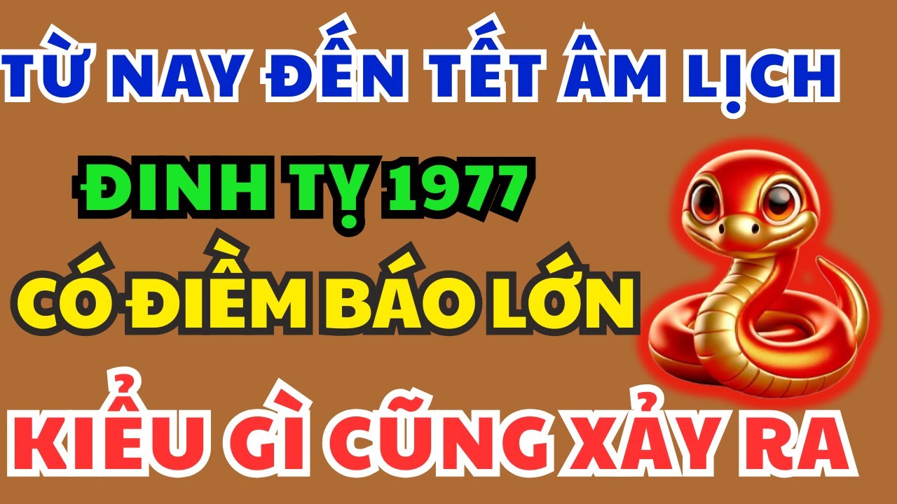 Đinh Tỵ 1977 Chú ý Điềm Báo Định Mệnh sắp xảy ra biết 9 bí mật này Kiểu gì cũng Giàu, Ăn tết To