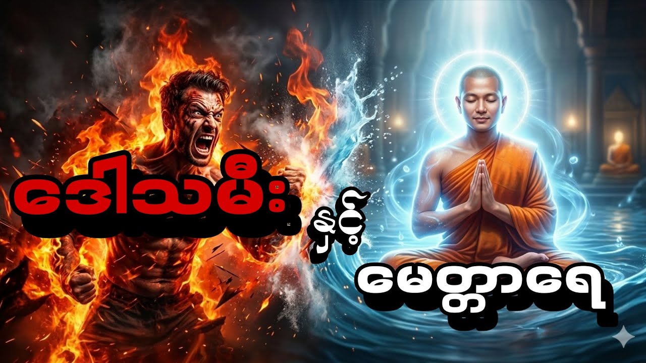ဒေါသမီးကို မေတ္တာရေနဲ့သာ ငြိမ်းနိုင်သည် | စိတ်ငြိမ်းချမ်းစေသော တရားတော်