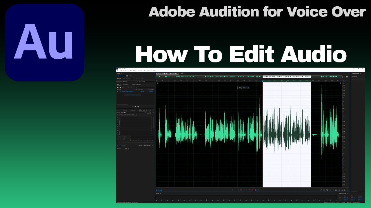 Как редактировать аудио в Adobe Audition
