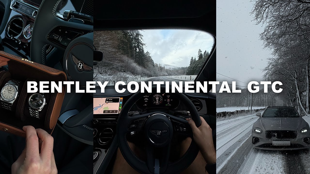 Driving the NEW Bentley Continental GTC in a Scottish Snow Storm