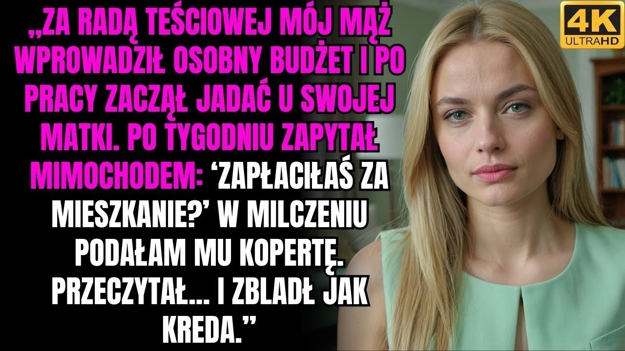 „Zapłaciłaś za mieszkanie !” — zapytał mój mąż, który za radą mojej teściowej zorganizował dla mnie