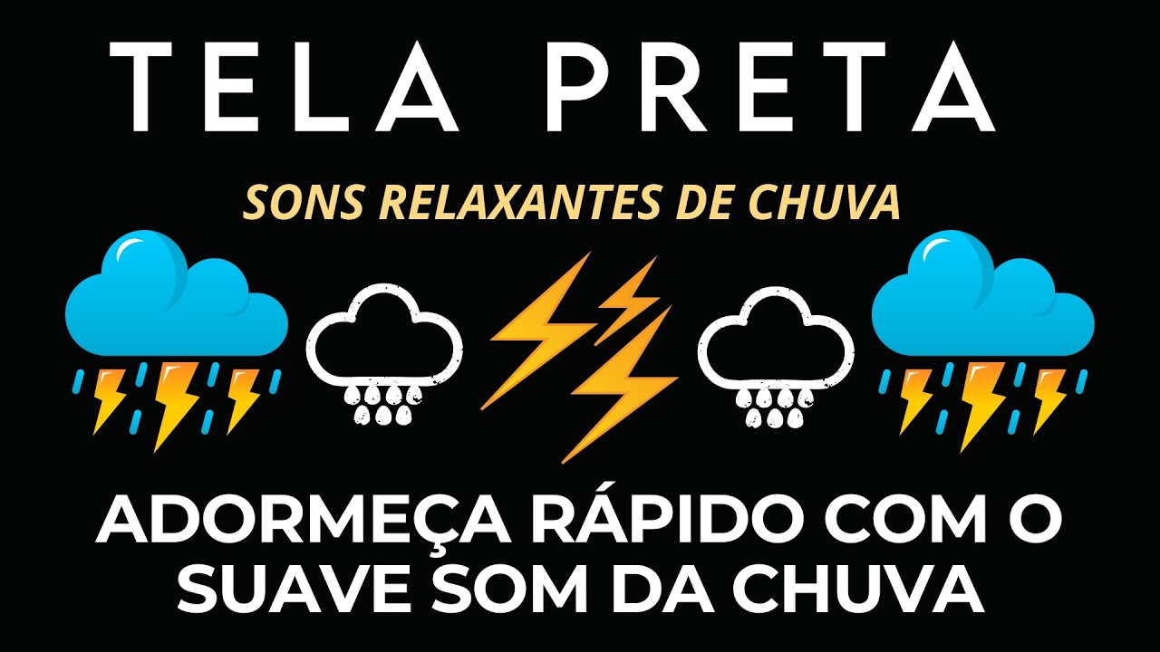 🌩️ Trovoadas e Chuva Suave | Sons Naturais para Alívio do Estresse e Sono Profundo
