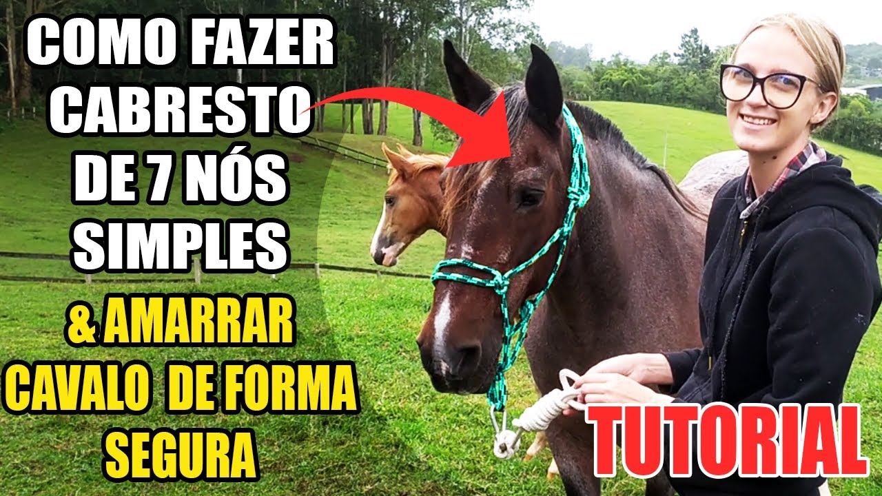 COMO FAZER CABRESTO DE 7 NÓS & DICA PARA AMARRAR CAVALO DE FORMA SEGURA! - tutorial
