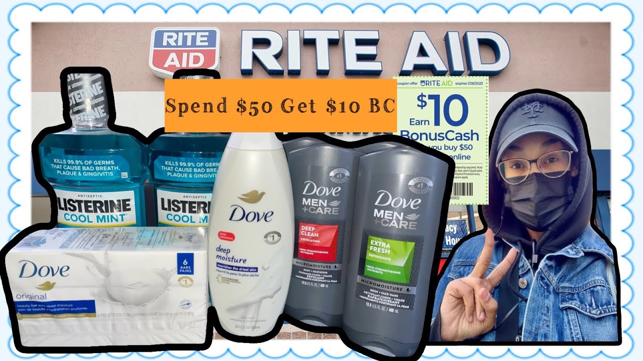 Rite Aid Couponing Haul 1/22 - 1/28 Spend $50Get $10 Bonus Cash
