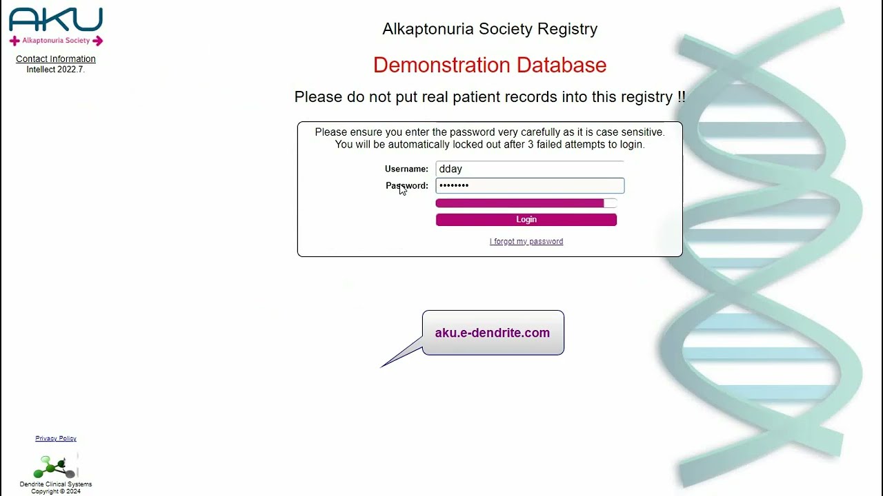 AKU Patient Registry: How to register and enter data