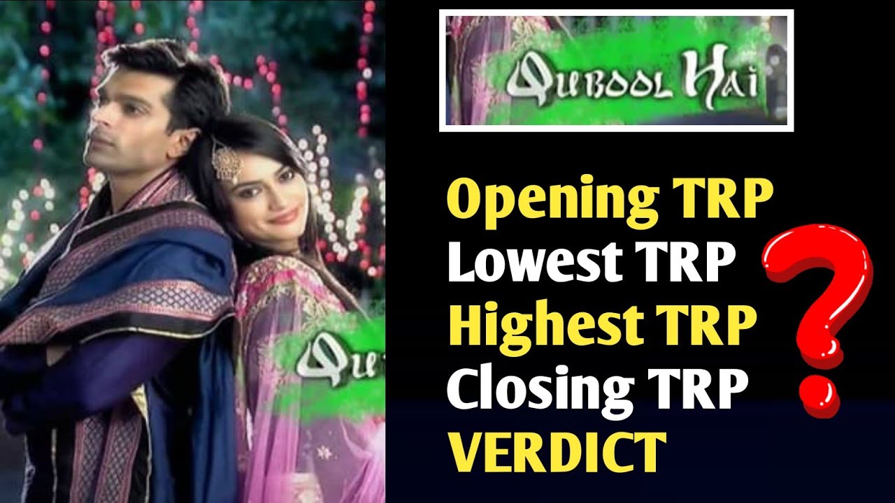 Qubool Hai Serial Opening TRP, Highest TRP,  Closing TRP,  lowest TRP, Star Casts, Zee TV