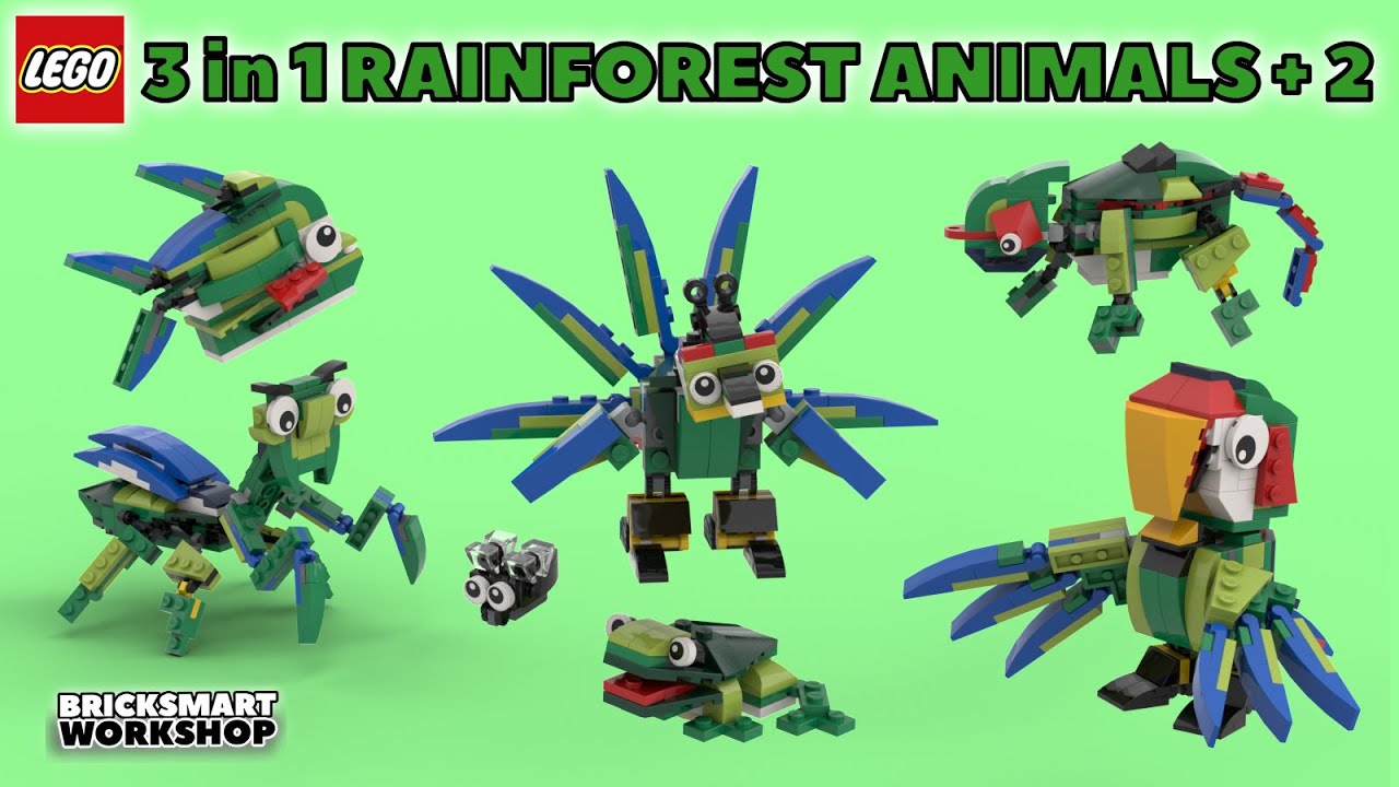 LEGO 31031 3 in 1 Creator Rainforest Animals +2 Alternates Digital Speed Build