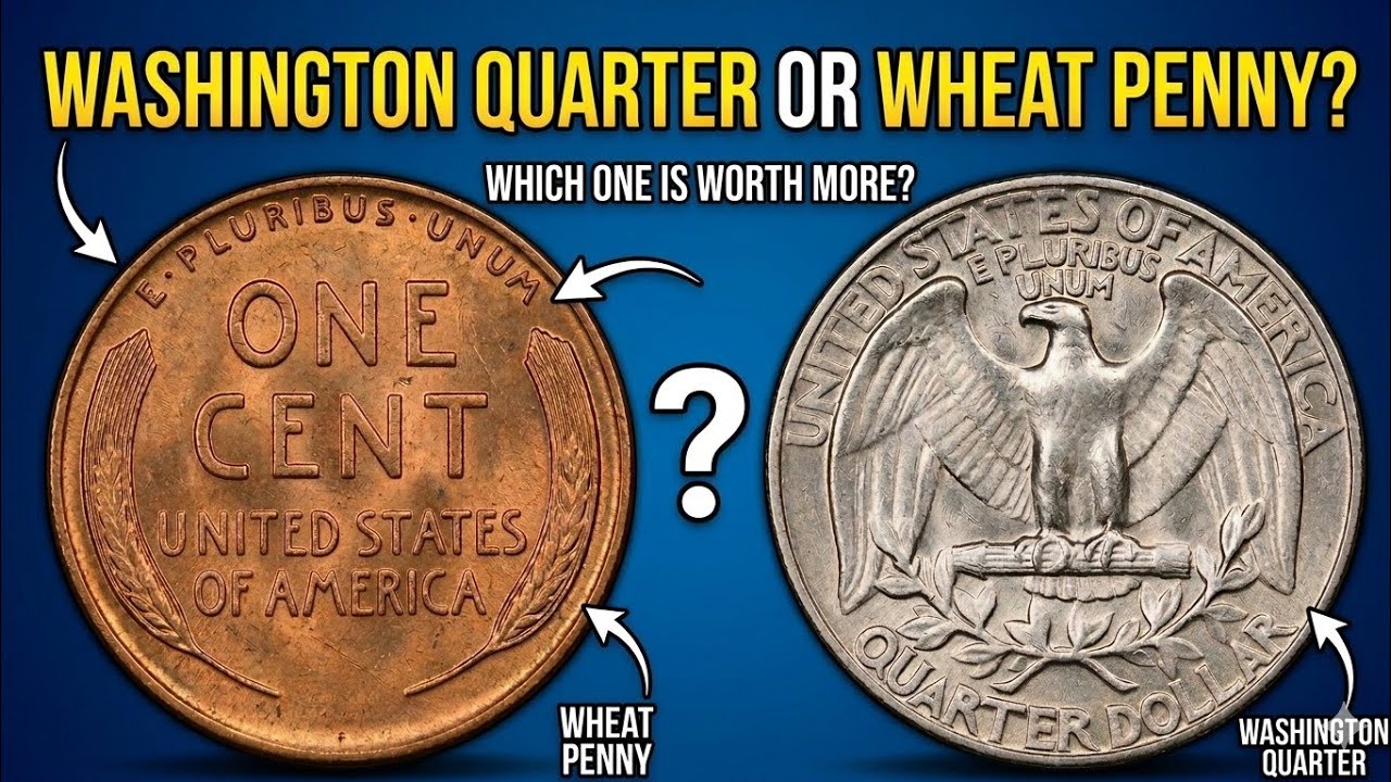 These 4 Most Valuable Washington Quarter & Wheat Penny Coins Worth  | Rare US Coins to Look For