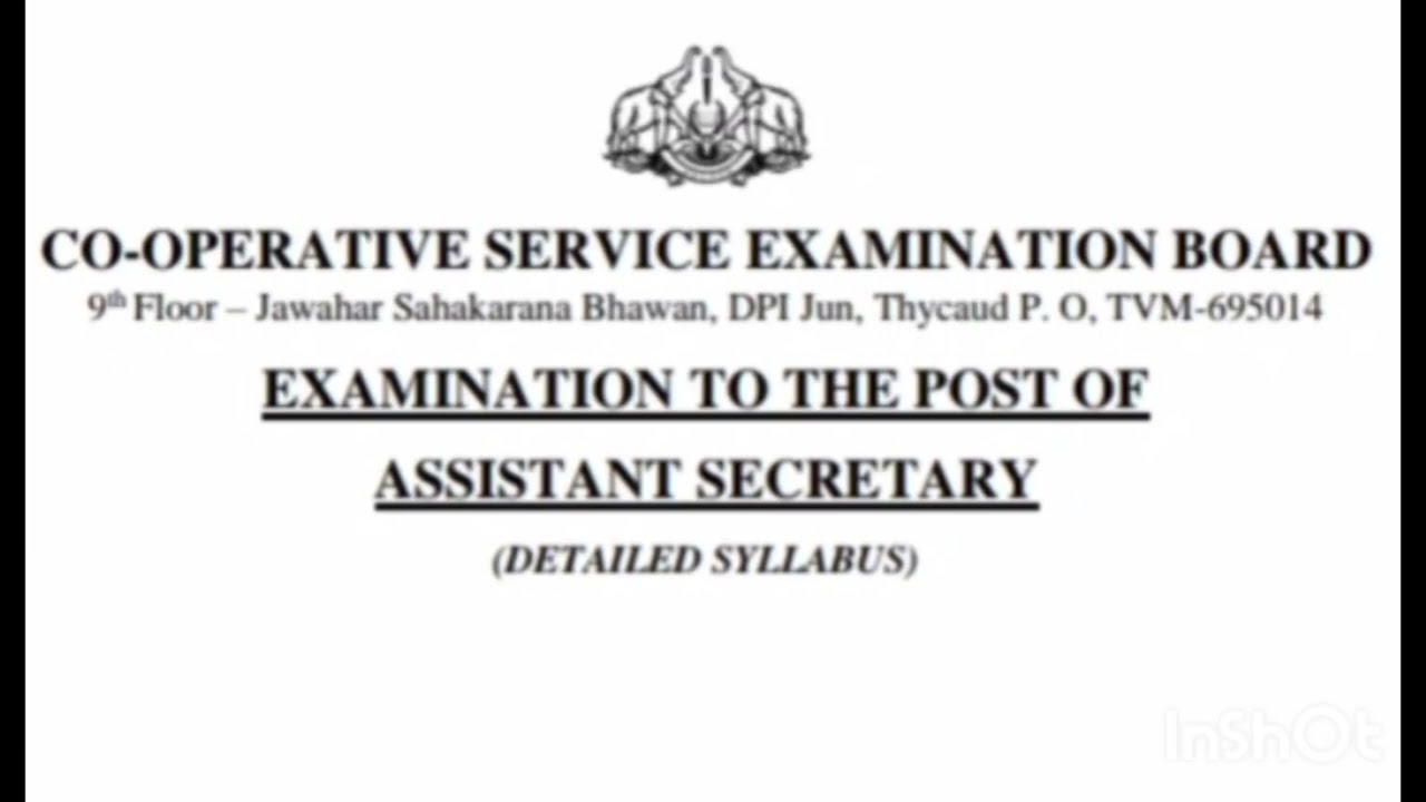#💥 Assistant Secretary &ndash; Detailed Syllabus📚💥👉#Cseb#students 📚#Topics:🔥#2026💥#Exam 💯