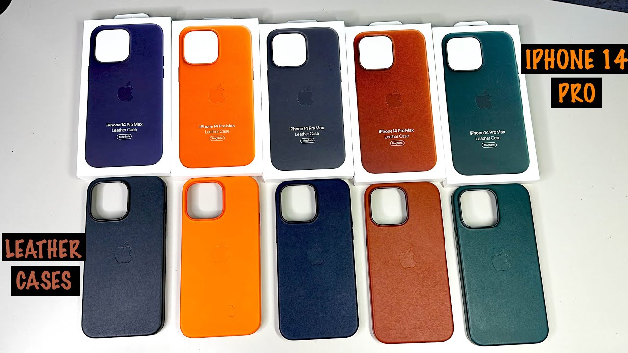 iPhone 14 Pro Leather Cases (ALL COLORS!) Review | Midnight, Umber, Orange, Ink, Forrest Green