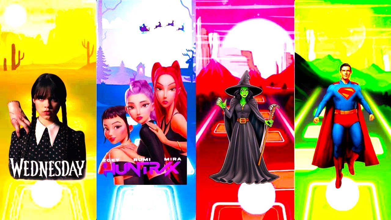 WEDNESDAY-KPOP DEMAN HUNTERS-WICKED-SUPERMEN_TILES HOP EDM RUSH