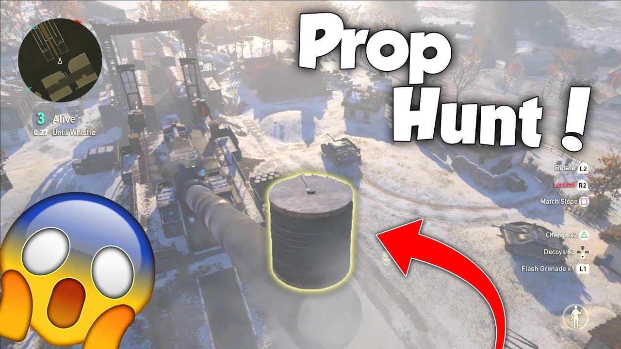 I WAS ON TOP OF THE GUSTAV CANNON! 😱 - (COD WW2 PROP HUNT FUNNY MOMENTS)