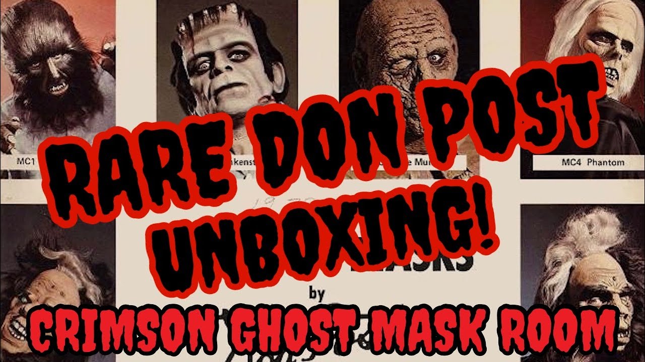 Crimson Ghost Mask Room ~ RARE DON POST Halloween Mask Unboxing 70's Phantom Of The Opera