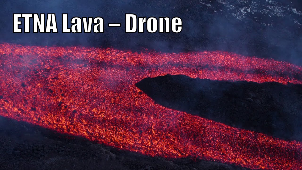 Etna Volcano Lava &ndash; Drone
