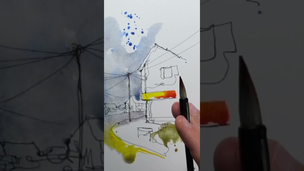 Quick Sketches are my favourite! Easy line and wash ideas!