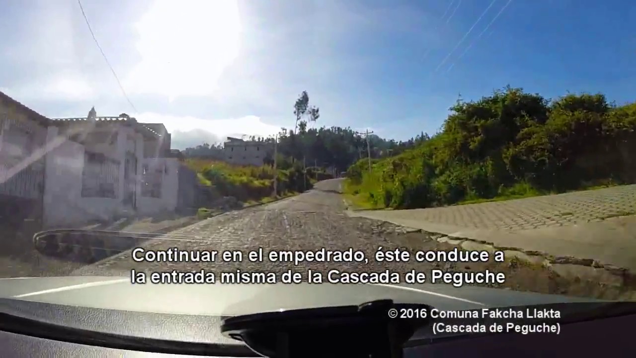 Instrucci&oacute;nes para llegar a la Cascada de Peguche
