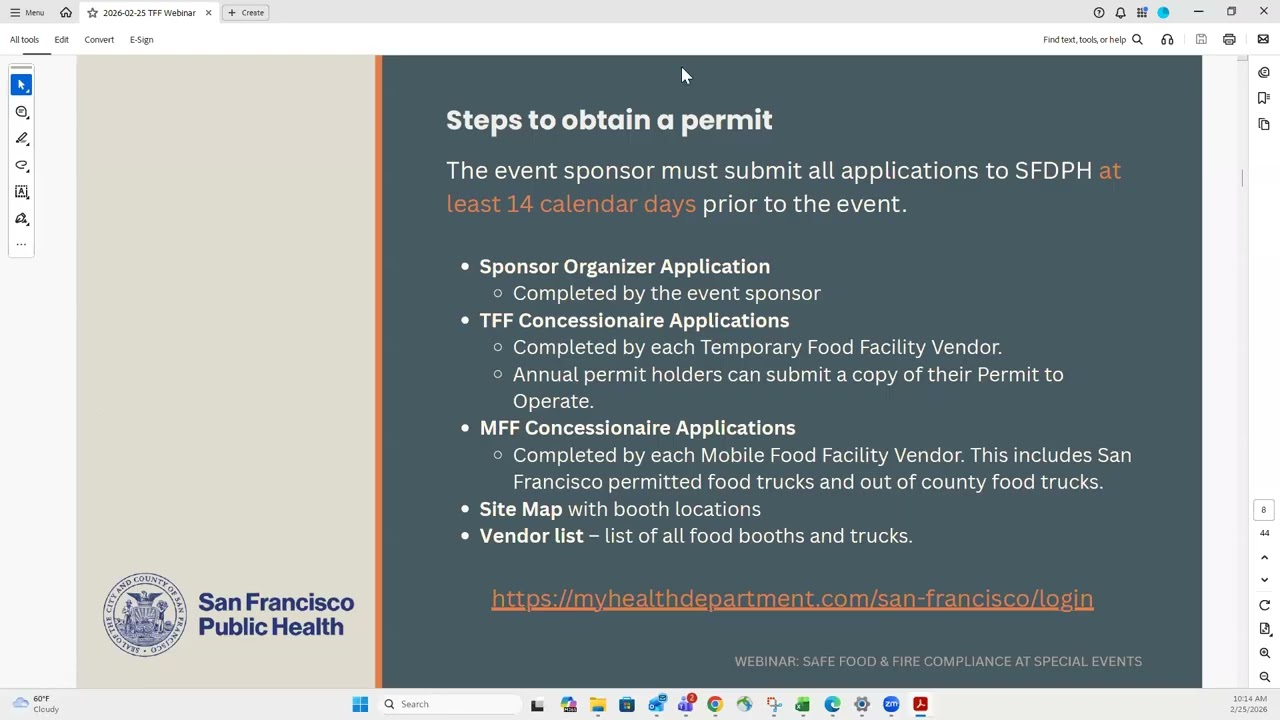 Food permits for special events