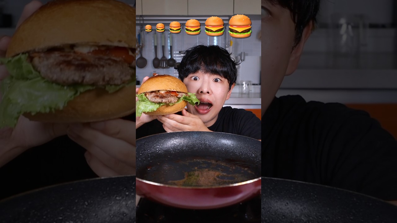 Giant burger🍔 #mukbang #challenge #stoneychoi