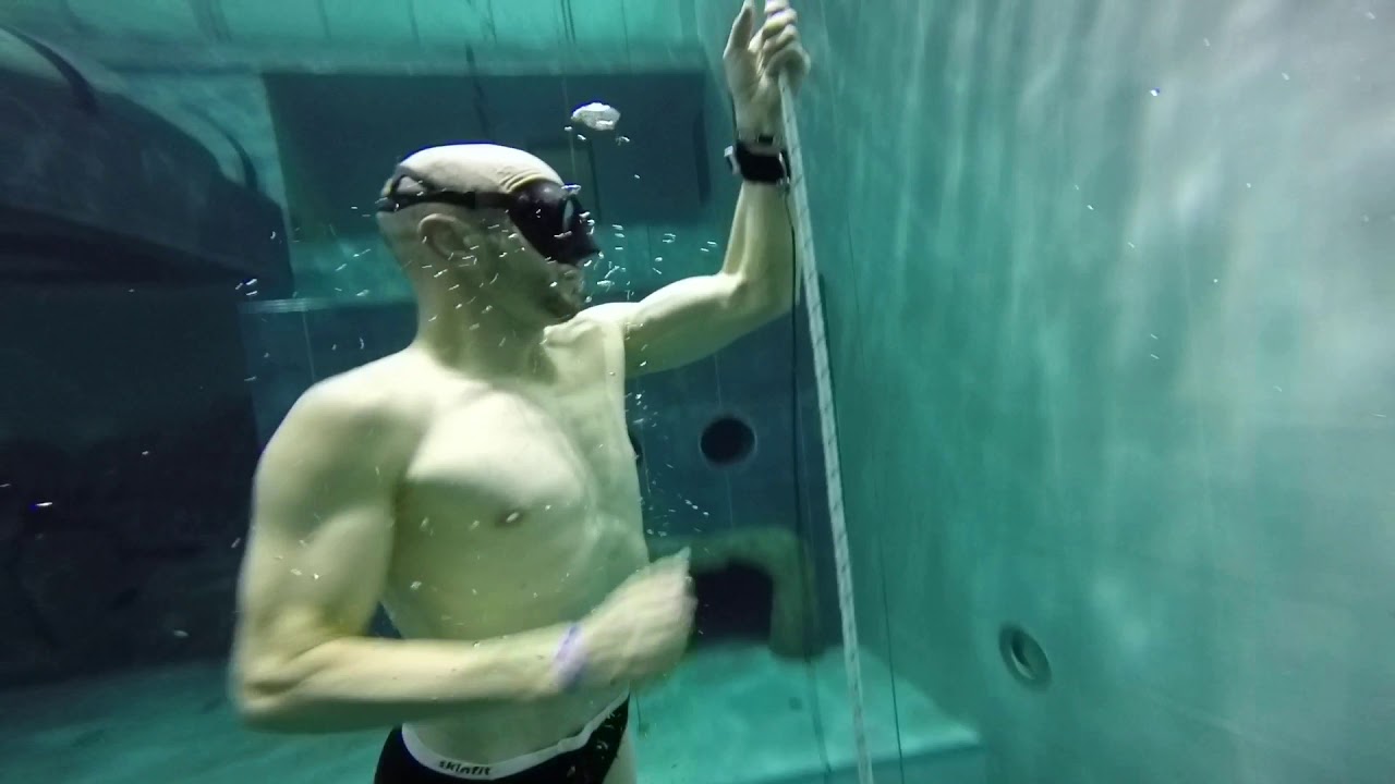 Freediving at Y-40 in Montegrotto Terme, Italy