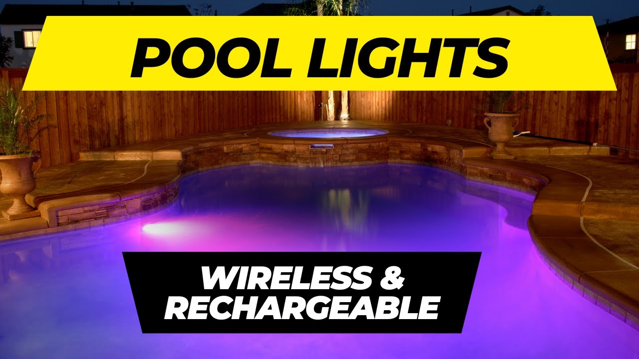 Wireless and Rechargeable Pool Lights, Add Lights to your pool, without dealing with wires.