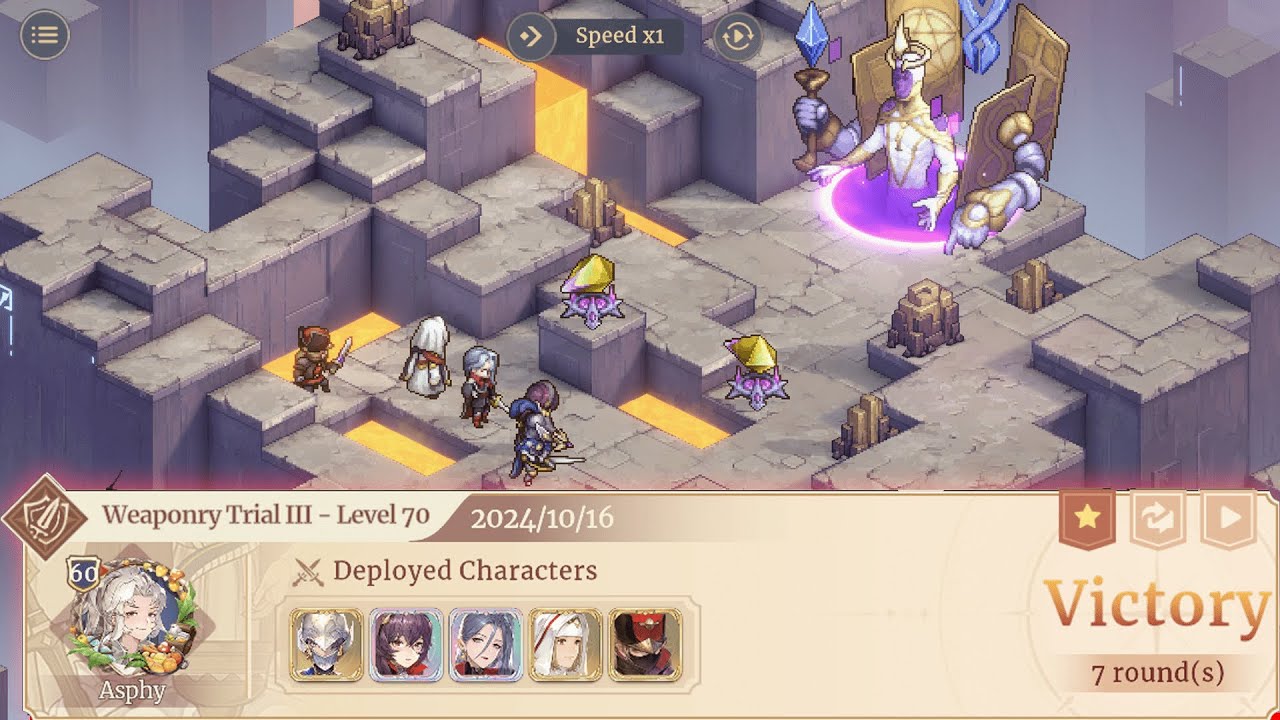 Sword of Convallaria Weapon Trial 3/III lv70 Safiyah x Nungal