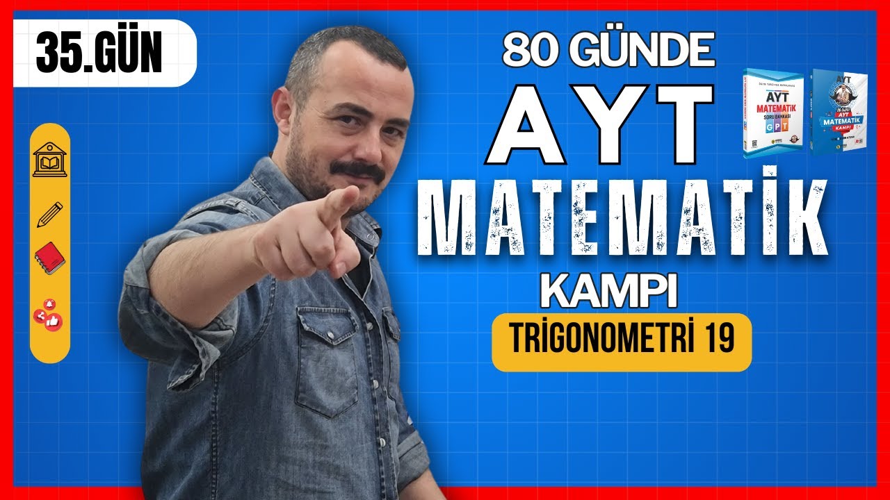 80 Günde AYT Matematik Kampı | 35. Gün | Trigonometri 19 | Yarım açı formülleri