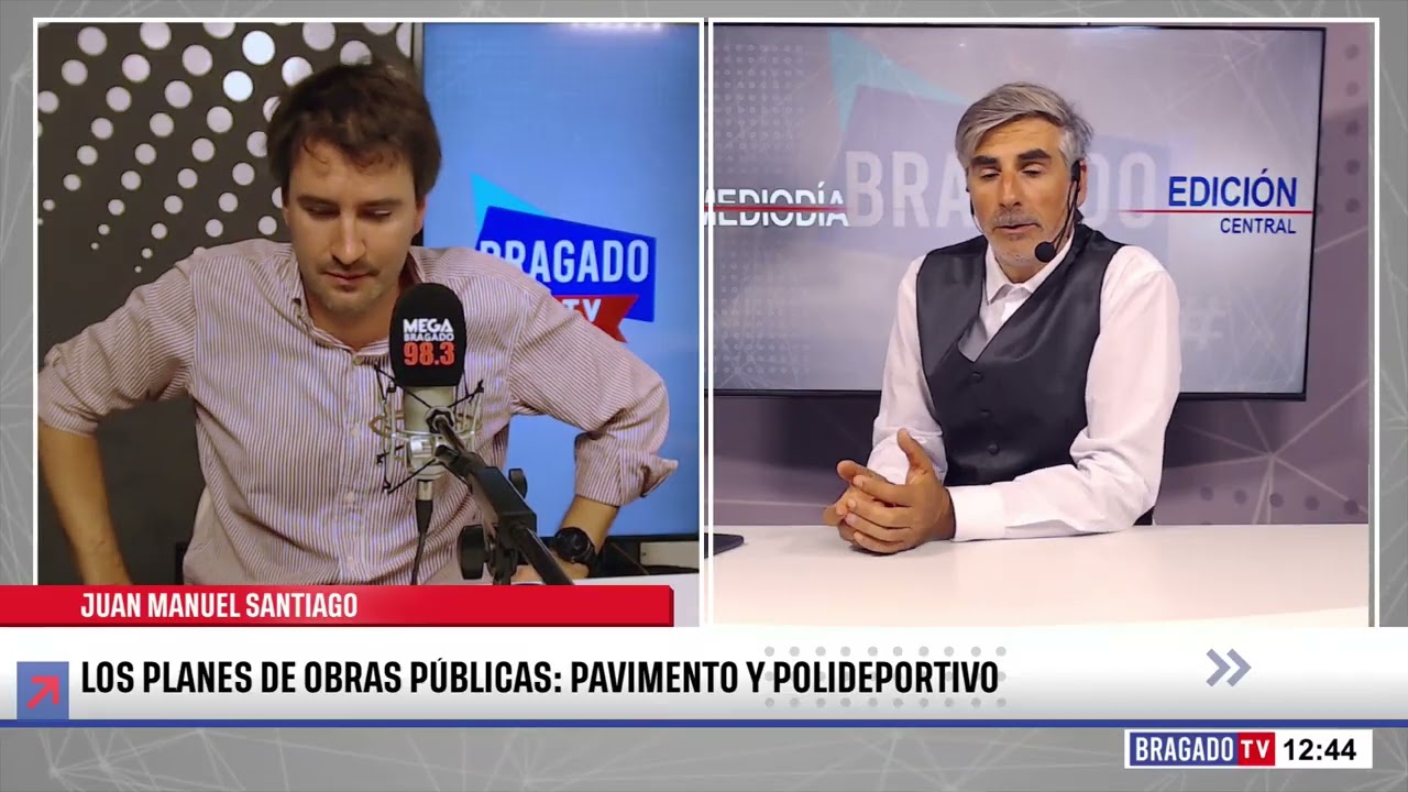 JUAN MANUEL SANTIAGO - LOS PLANES DE OBRAS PÚBLICAS: PAVIMENTO Y POLIDEPORTIVO
