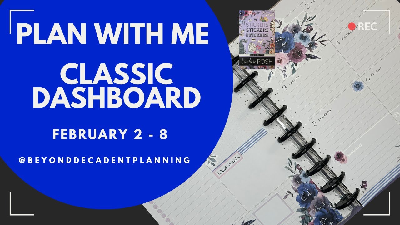 Plan With Me! | Classic Dashboard Happy Planner | Live Love Posh | February 2-8, 2026
