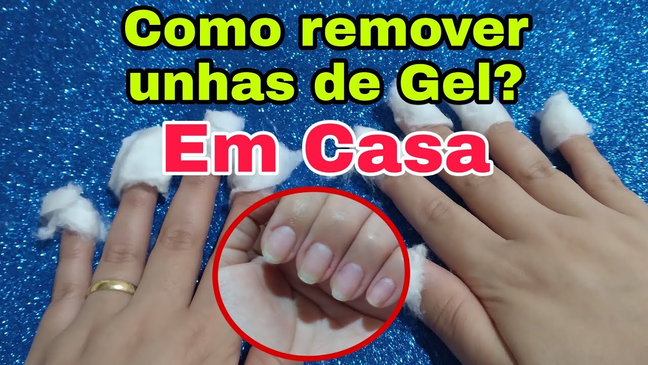 Como remover unhas de gel em casa somente com Acetona/ Removedor.