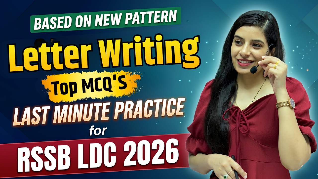 Letter Writing 🔴 Last Minute Revision 🔴 RSSB LDC 2026 l Learn With Rajani