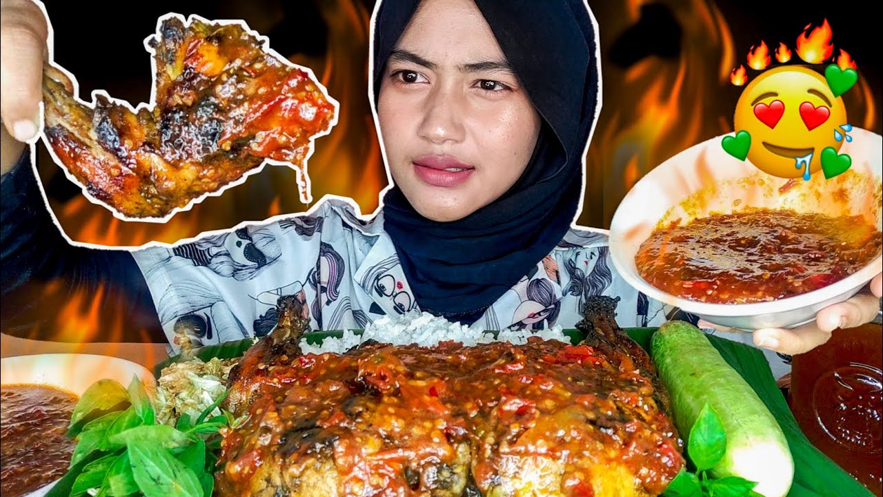 MANDI CABE ! MUKBANG AYAM BAKAR SAMBEL TERASI | SAMBELNYA JUARA 🔥
