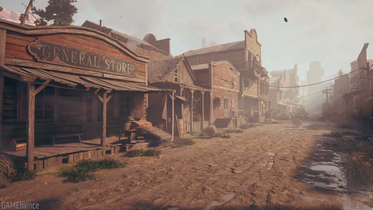 3 Hour - Evil West - Windy Ghost Town Ambience