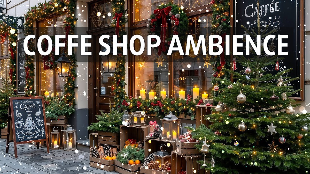 AMAZING CHRISTMAS MUSIC 2026 🎁 Cozy Outdoor Café & Jazz Ambience for Holiday Relaxation