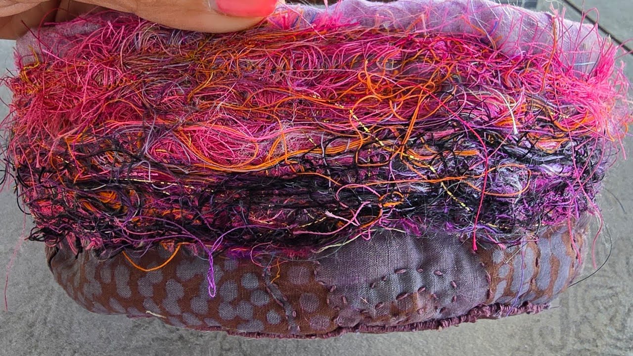 Slow Stitched Large Fabric Bowl: Upcycling an Old Quilt into a Textile Bowl Tutorial 