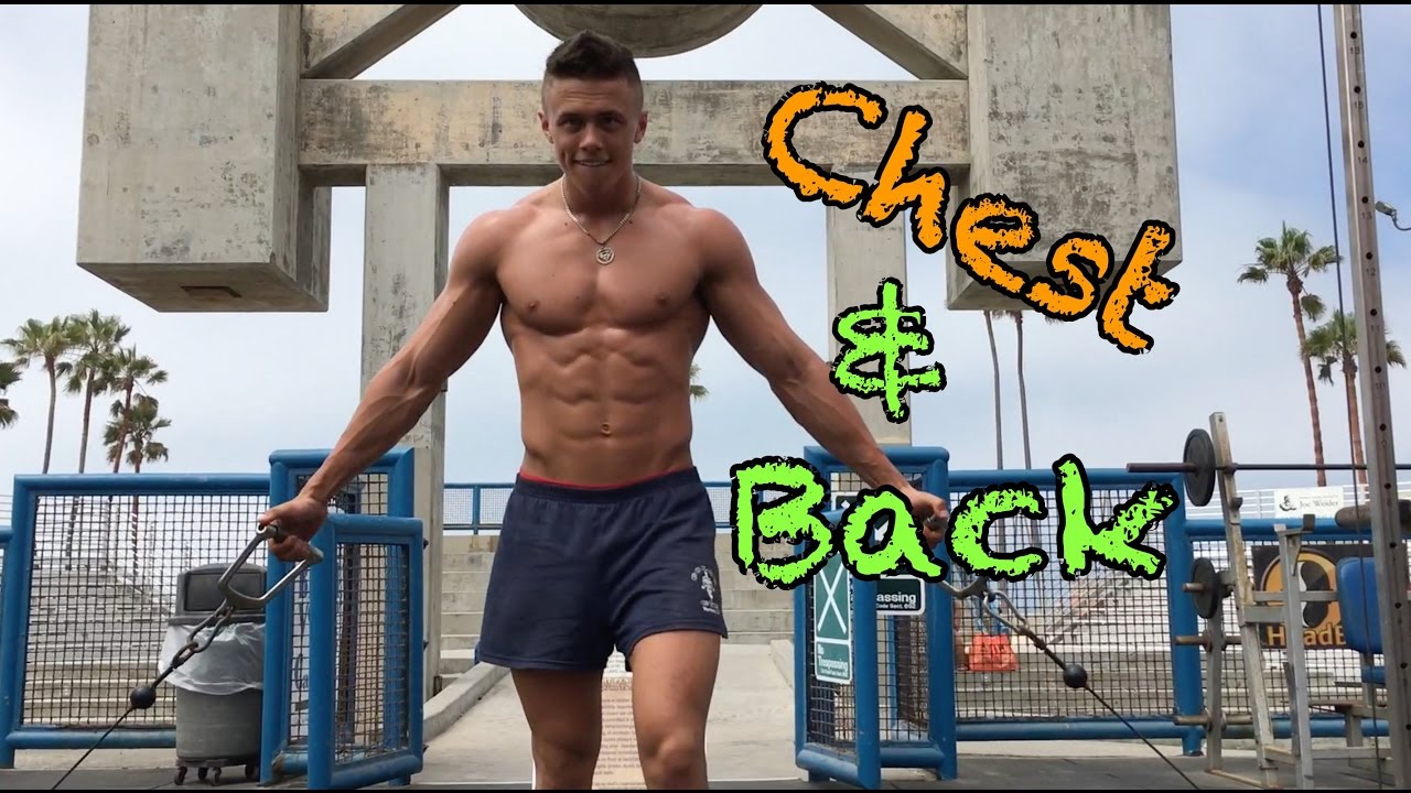 Workout Fitness Model 18 Yr Old Teen Bodybuilder Mike Muscle Beach Styrke Studio NFL HBO