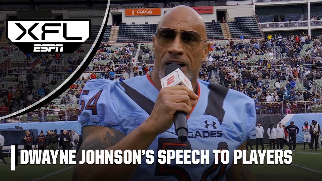Dwayne Johnson addresses Vegas and Arlington players ahead of kickoff | XFL on ESPN
